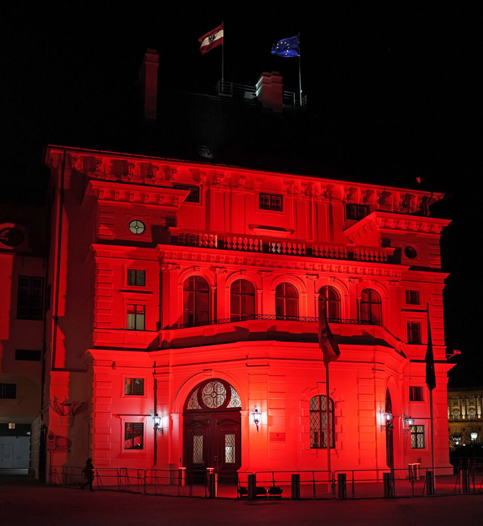 Wien Red Wednesday Präsidentschaftskanzlei